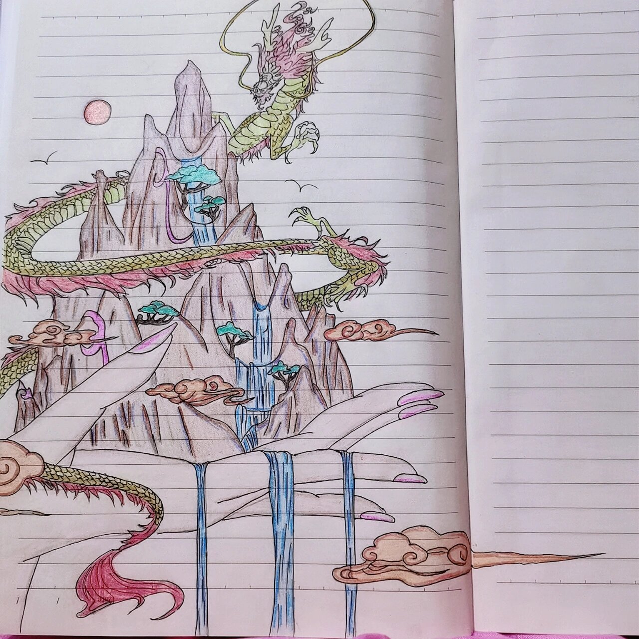 《山海经》 招摇山 是我颜色选的不好吗?看着怎么有点儿怪怪的?