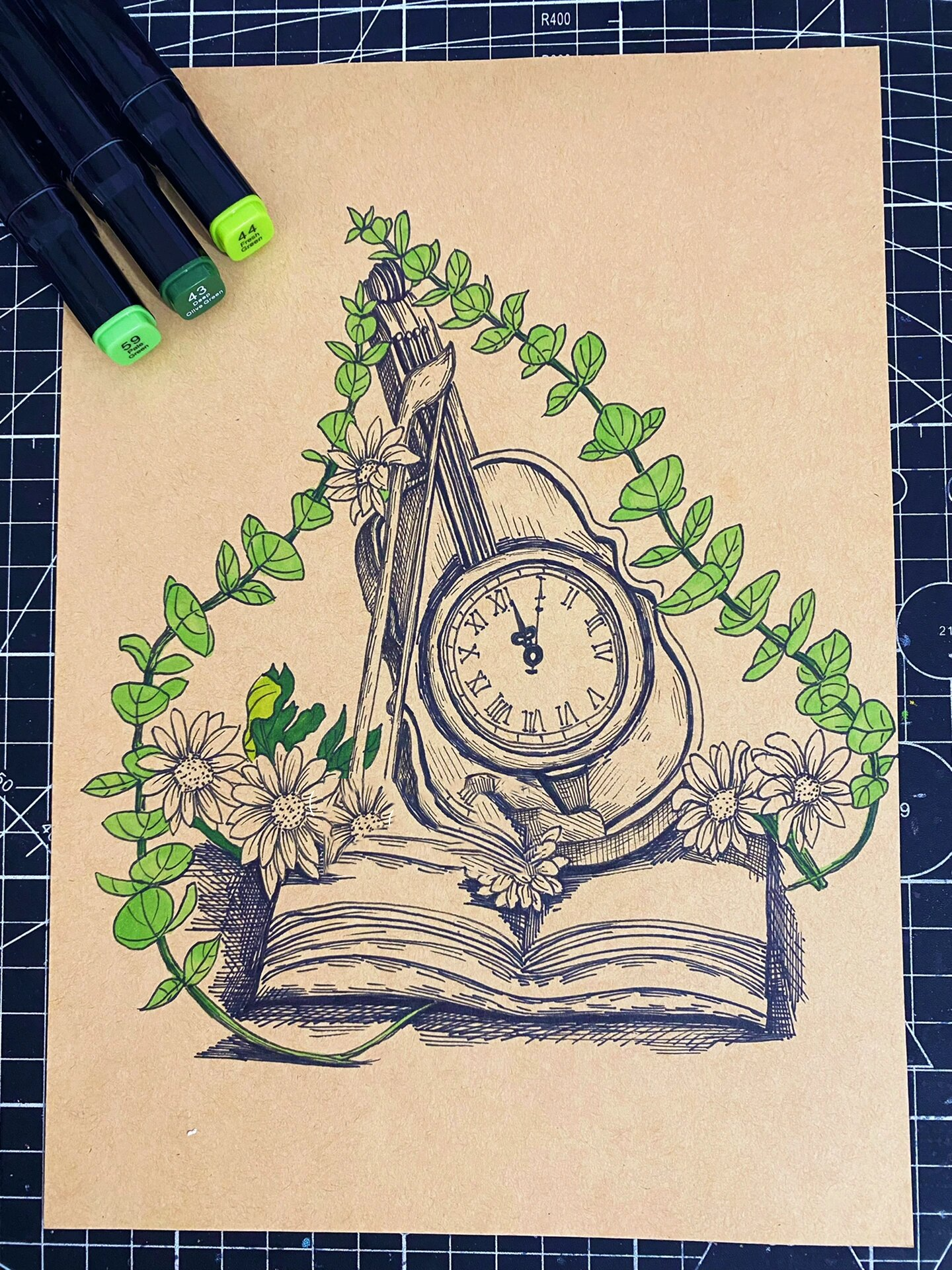 《小提琴》|线描|儿童画