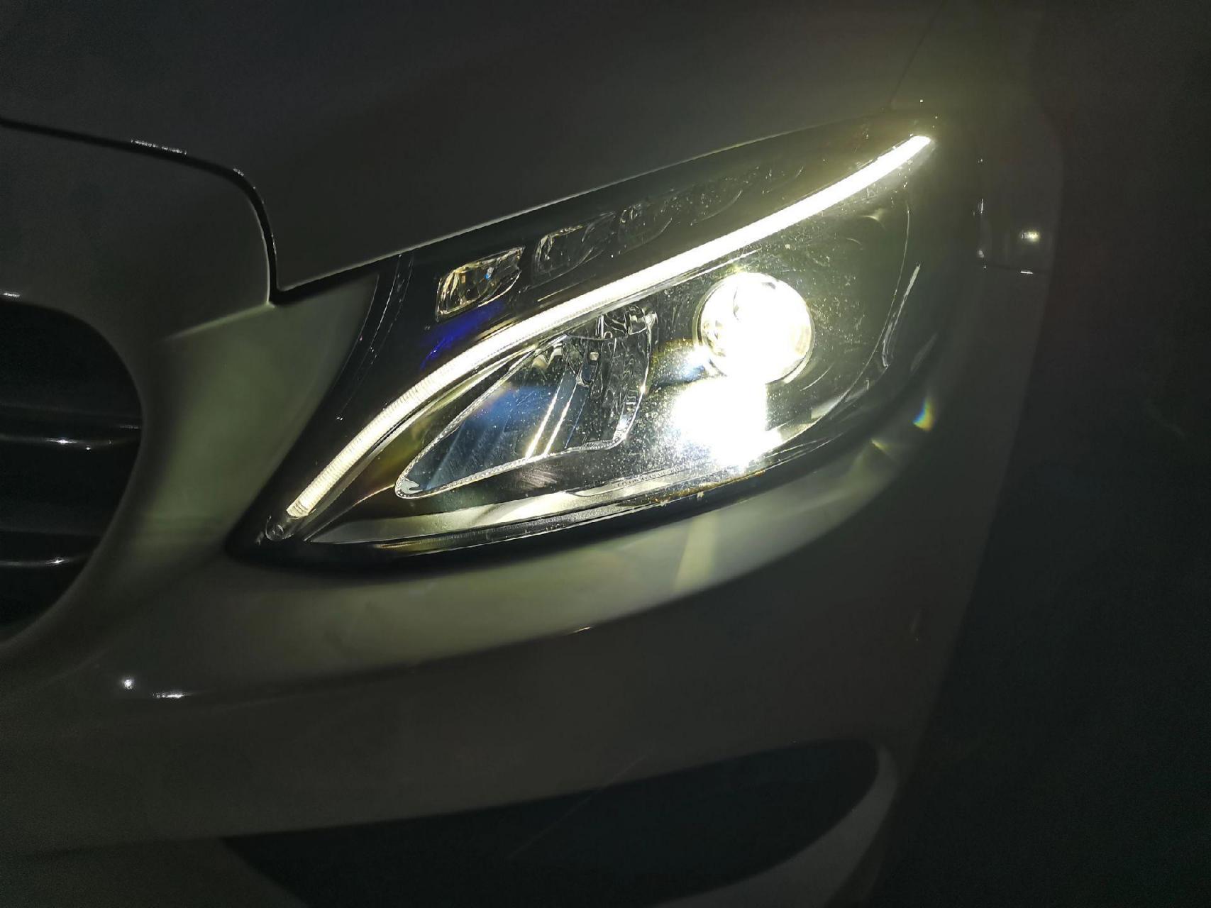 奔驰c200升级激光大灯.奔驰c200升级nhk天影激光大灯