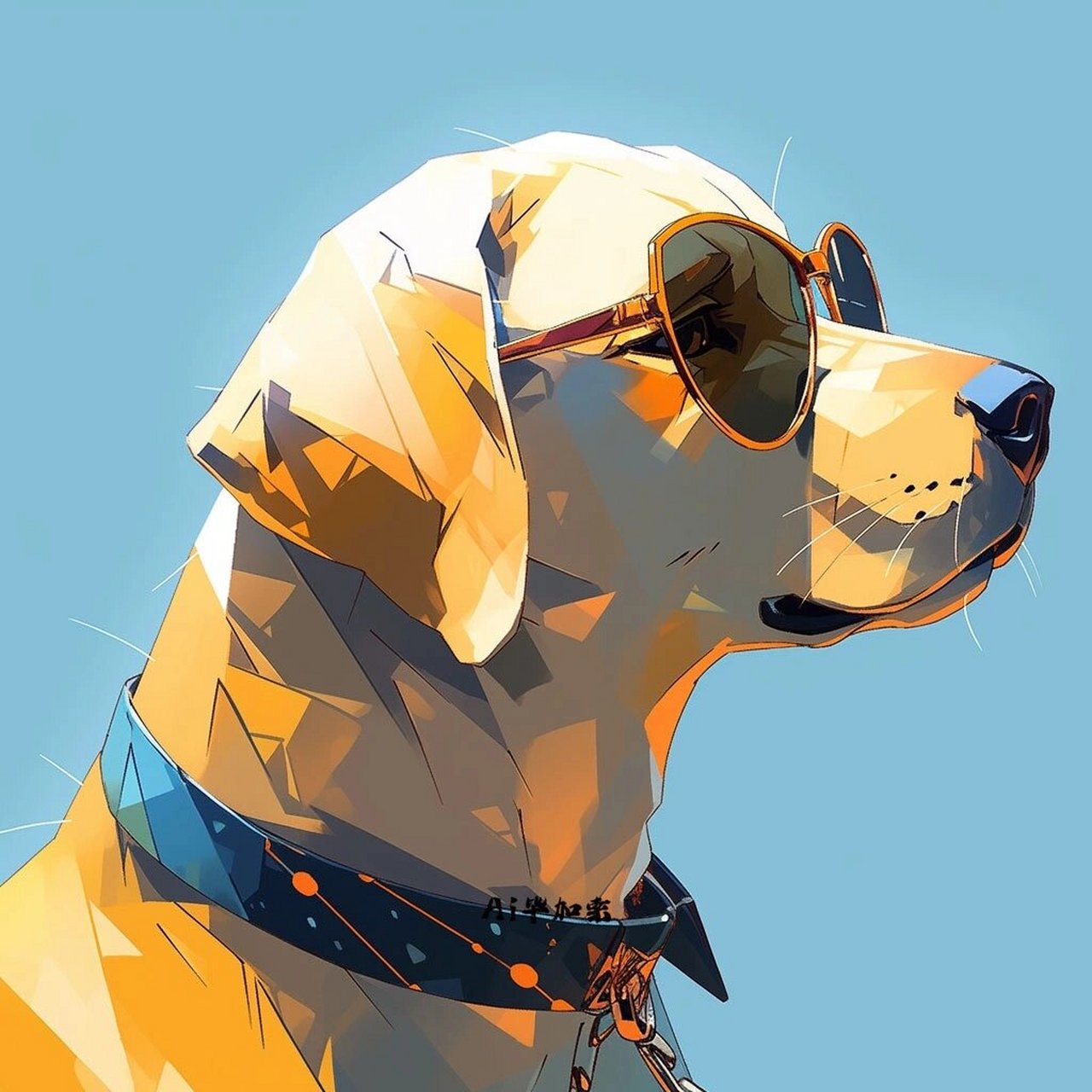 蓝色风暴97戴眼镜拉布拉多头像 温柔帅气的大狗子拉布拉多!