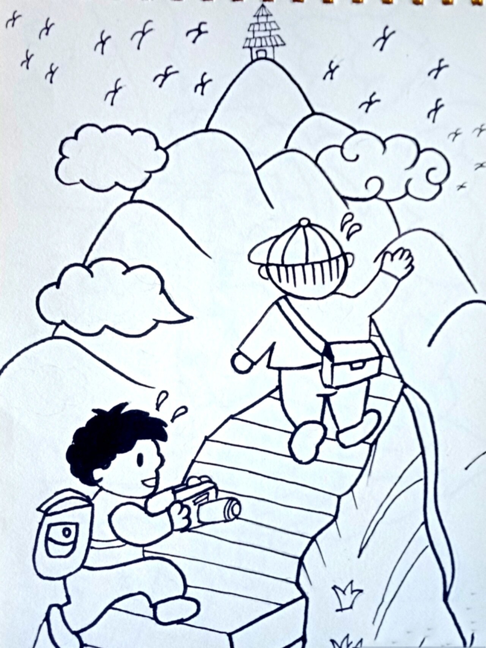 登山 #简笔画