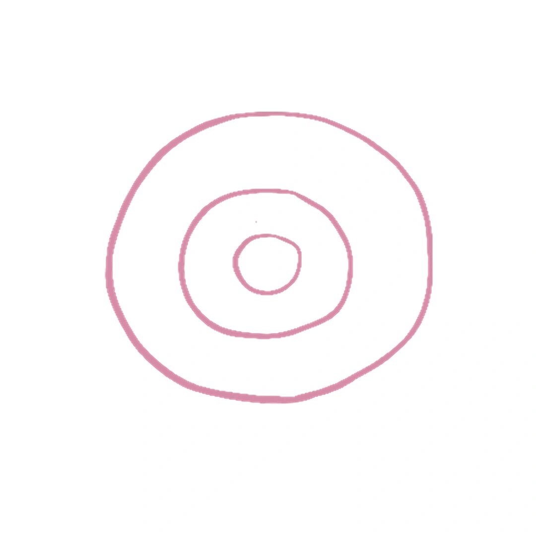 画猪猪so easy!只要画三个圈,就是一头猪.