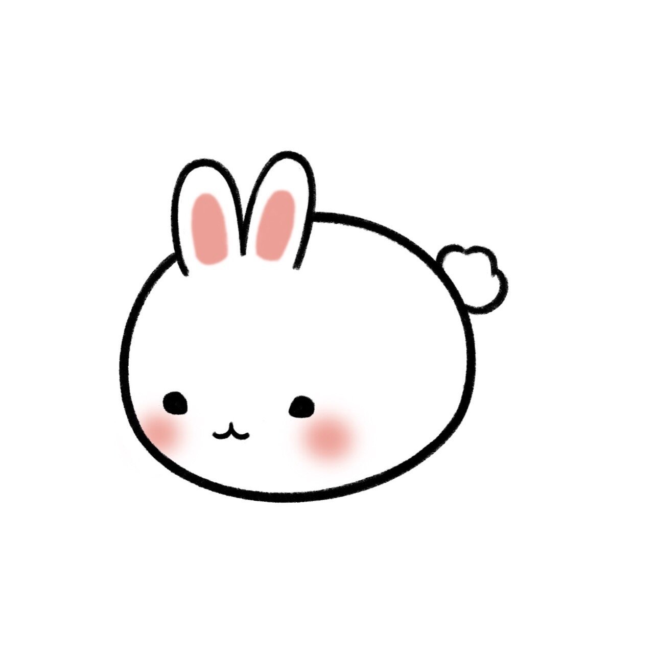 手残党学简笔画附教程7315今天来画个简单版的小兔子,成品可可