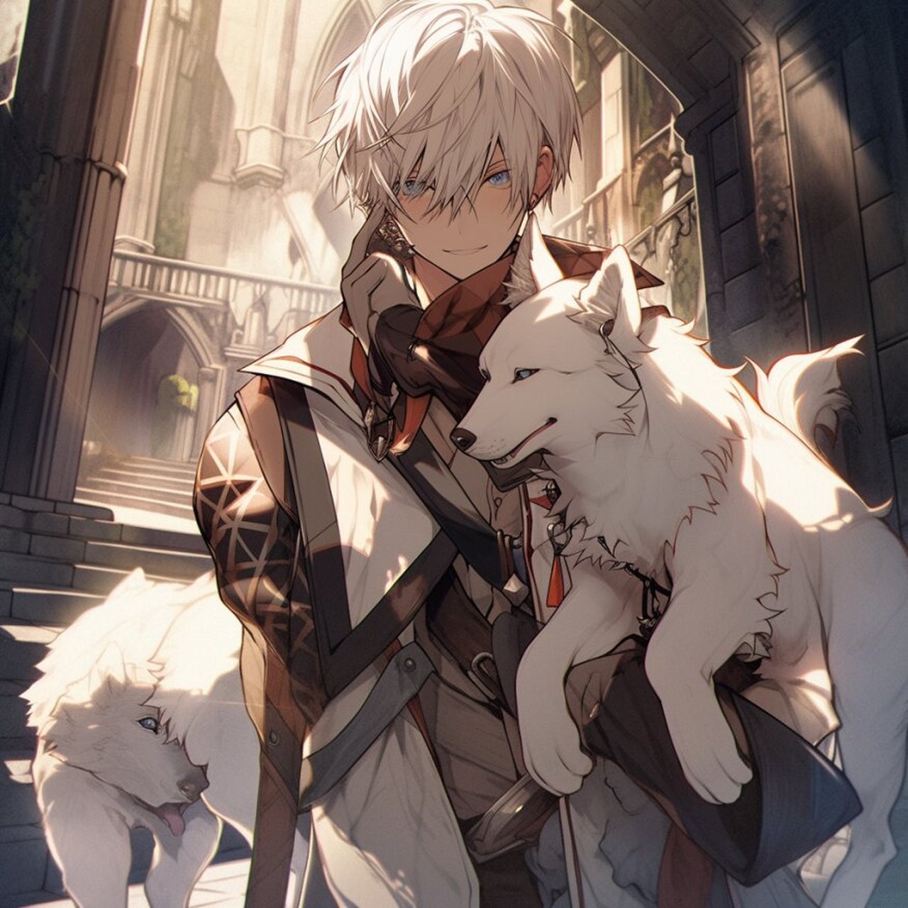 动漫头像|年轻少男|「midjourney」 在黄昏时分,我们看到一个帅气的