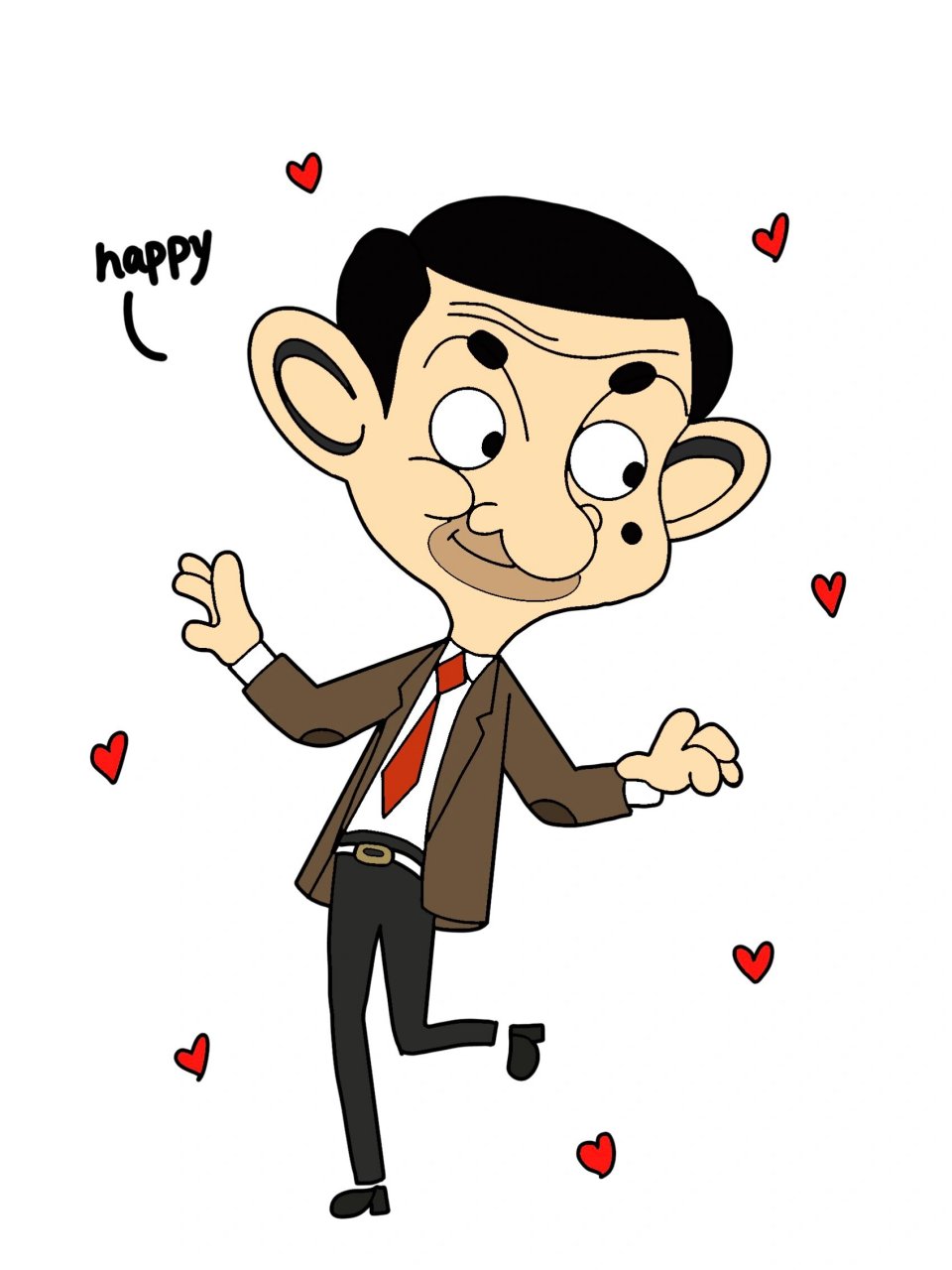 憨豆先生(动画片版) 你们好,我刚才学习画画软件.