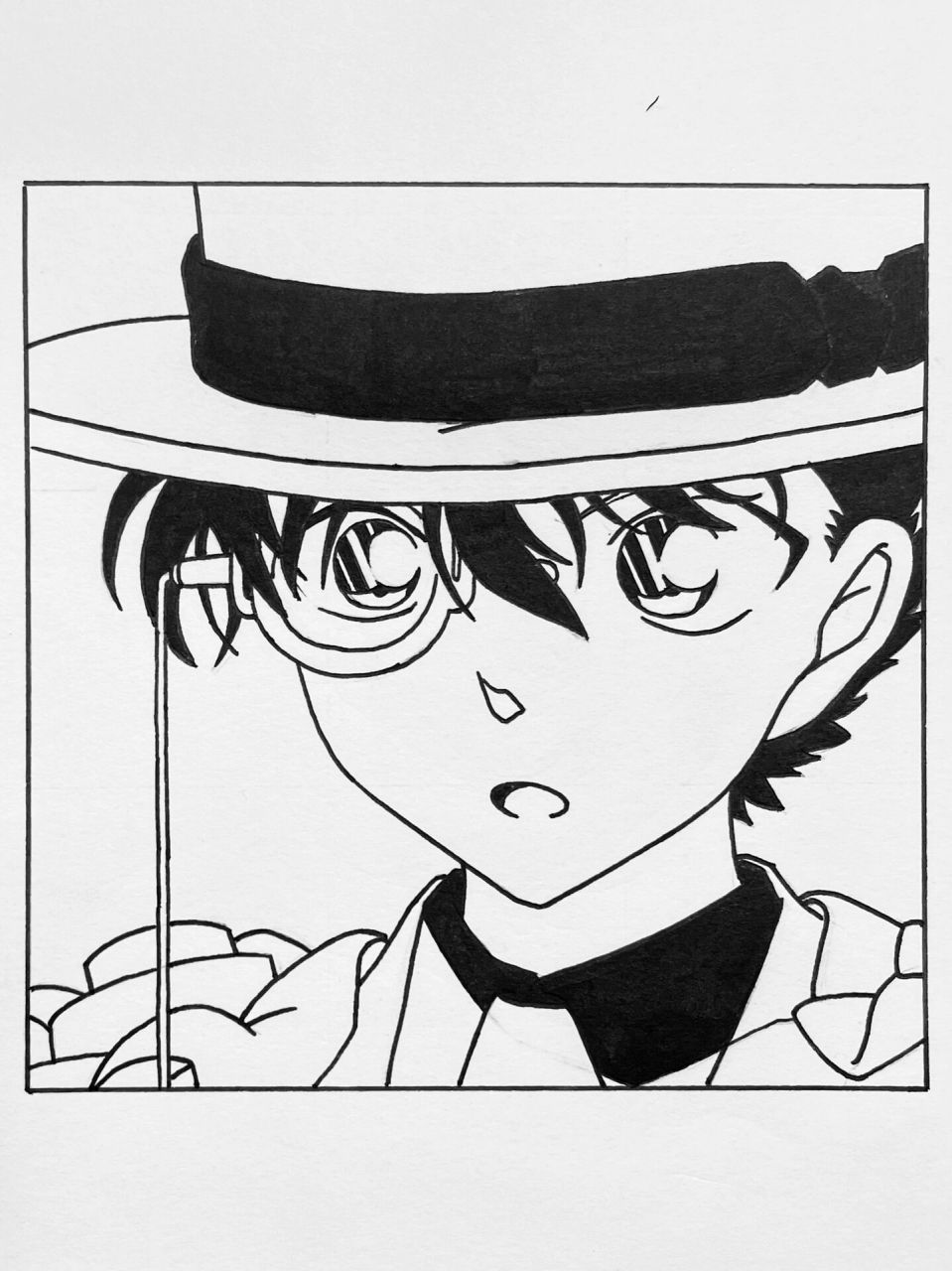 手把手教你画7915怪盗基德 工具:勾线笔,铅笔