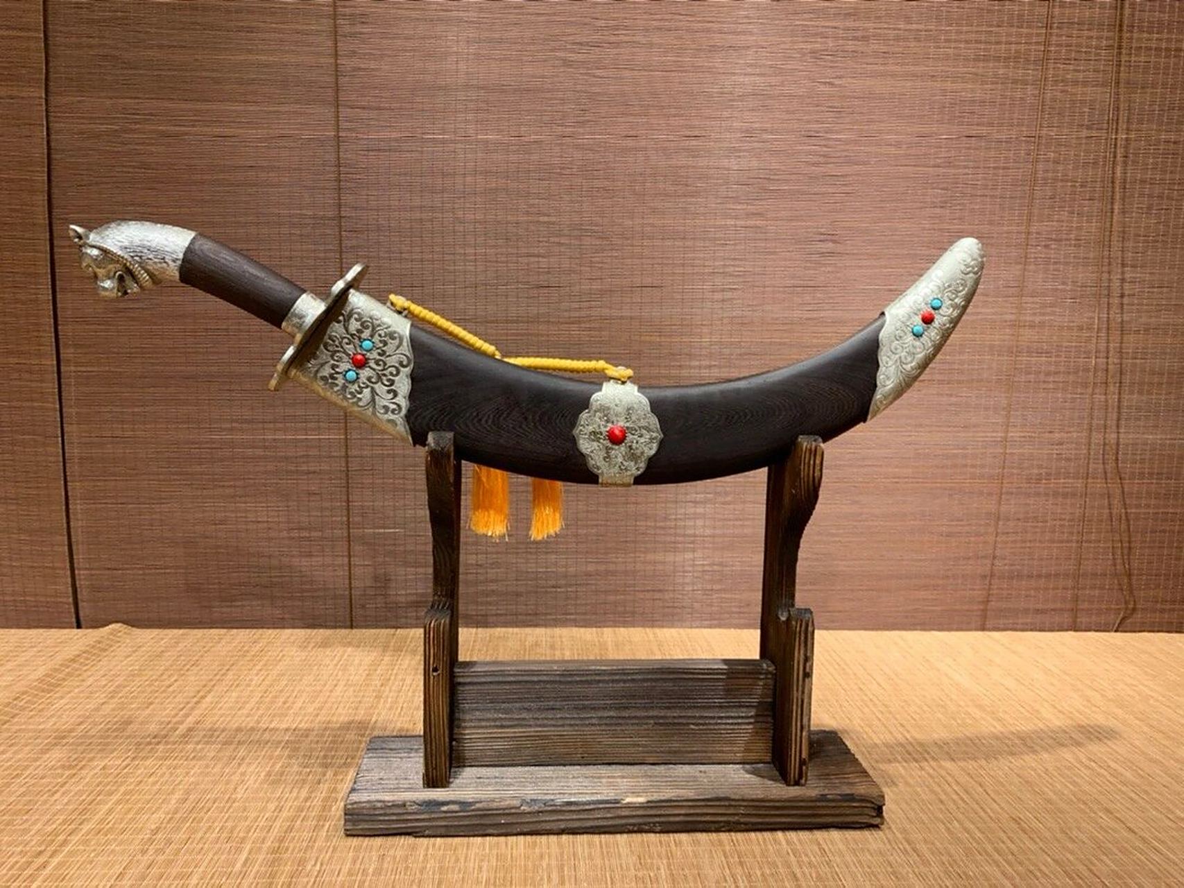 这把刀,发的人少,蒙古弯刀 蒙古刀,长生天赐,义结安达.