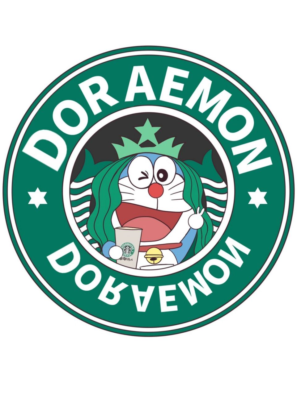 哆啦a梦壁纸头像,哆啦a梦星巴克 绘图:哆啦的博物馆7015谢诗yi