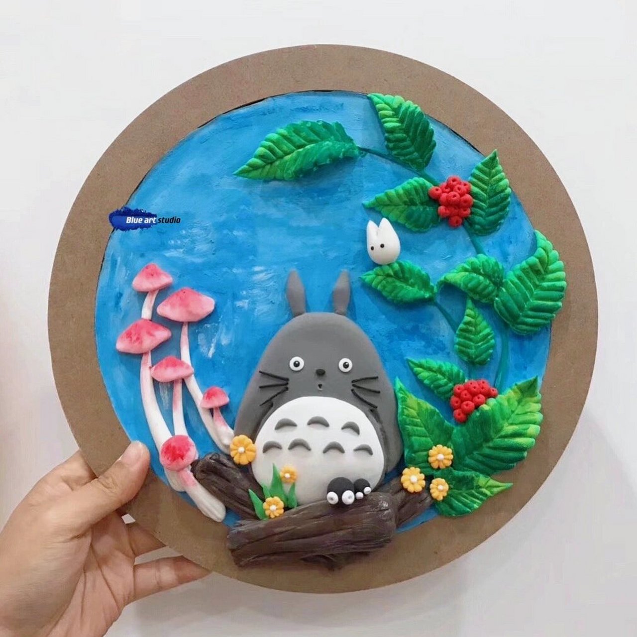 【创意手工】好看的粘土立体画 当超轻粘土遇到密度板,制作成了好看的