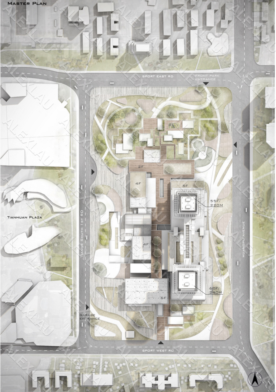 绘图技法3——高级总平面图 总平面图是表达建筑设计重要的一环,清晰