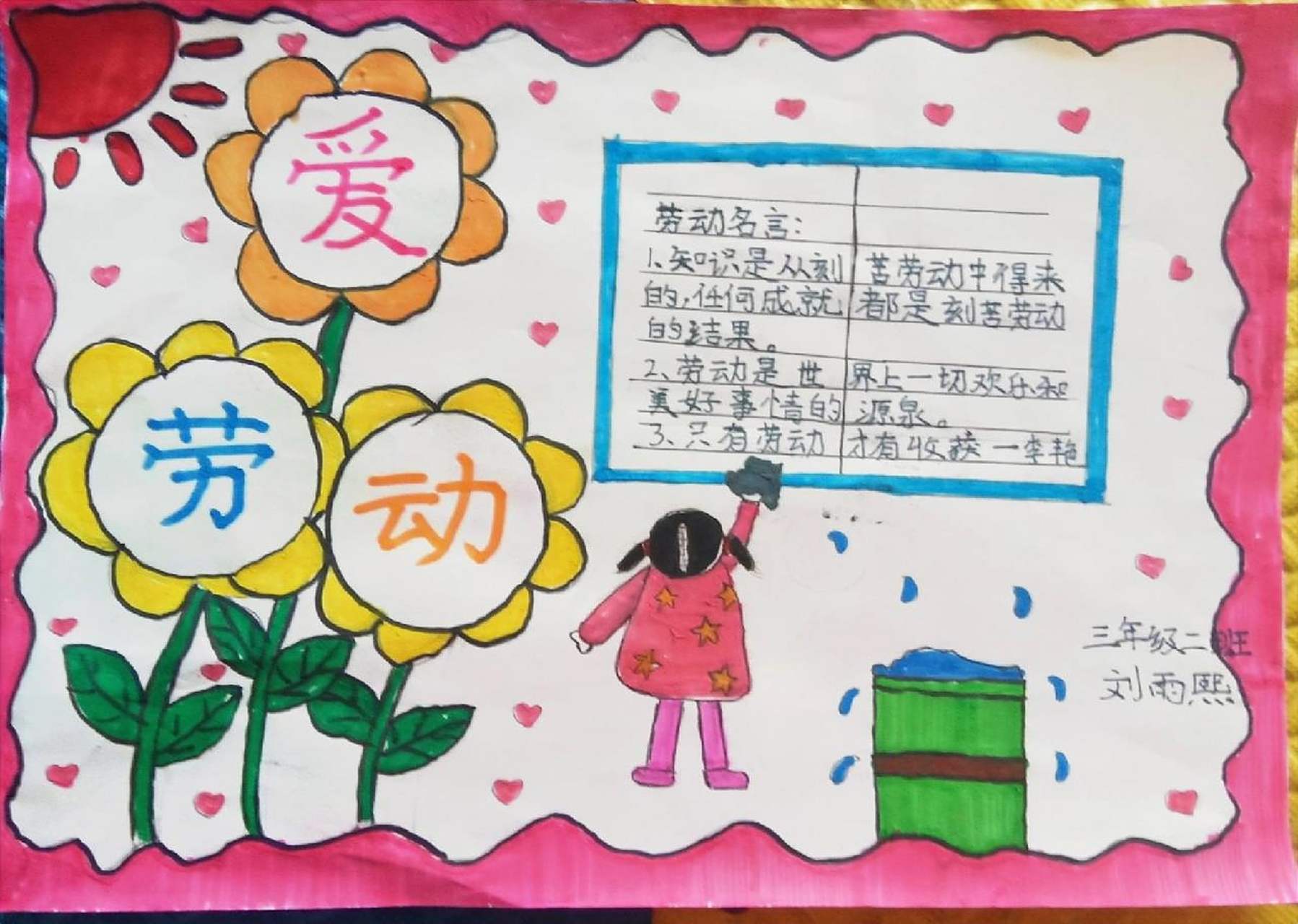 爱劳动手抄报可参考 爱劳动手抄报可参考