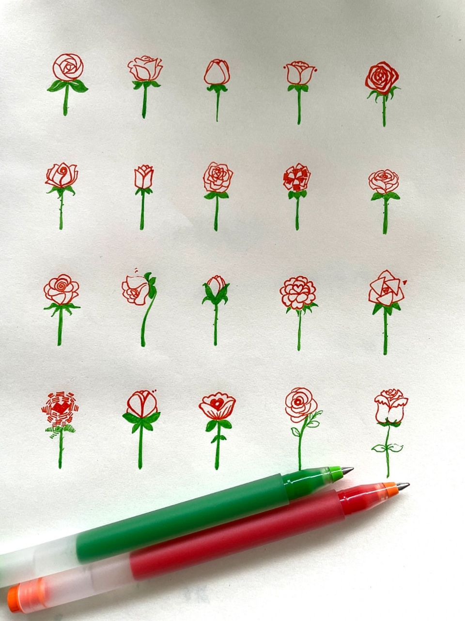 简笔画玫瑰95 每一个平凡的日子里都可以有美好的瞬间,哪怕是执笔画