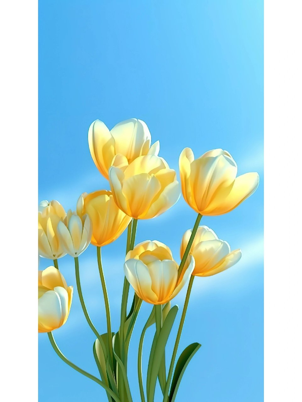 黄色郁金香代表开朗活泼 黄色调呈耀眼,能给人带来一种欢快而又愉悦的