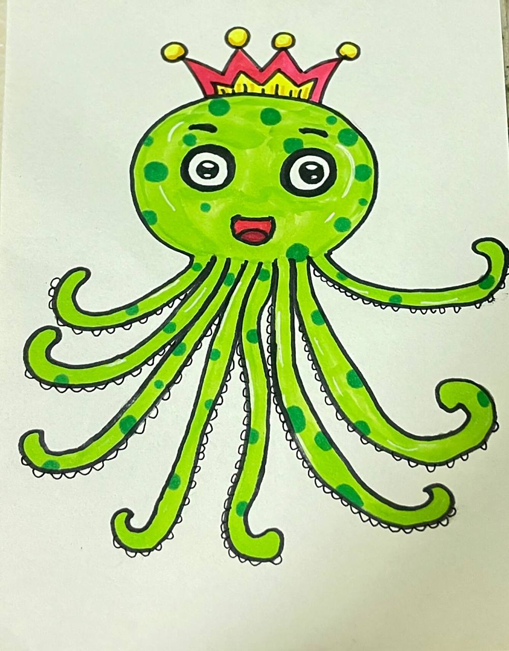 简笔画章鱼 可爱的章鱼先生来啦!