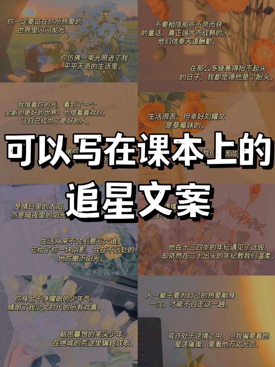 可以写在课本上的宝藏追星文案78