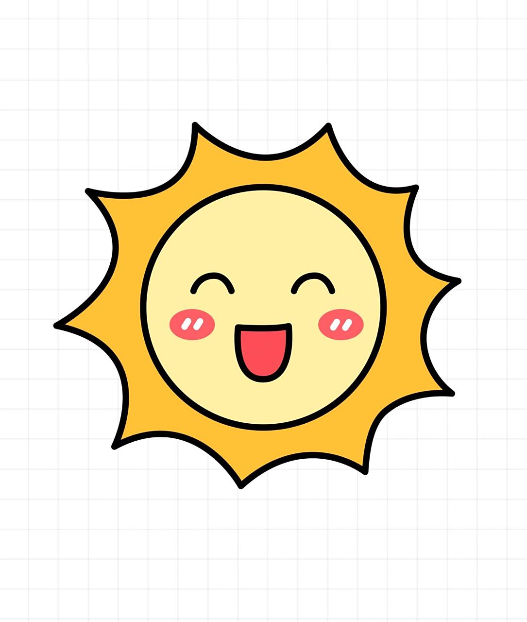 简笔画太阳 有手就会的太阳简笔画,一看就会