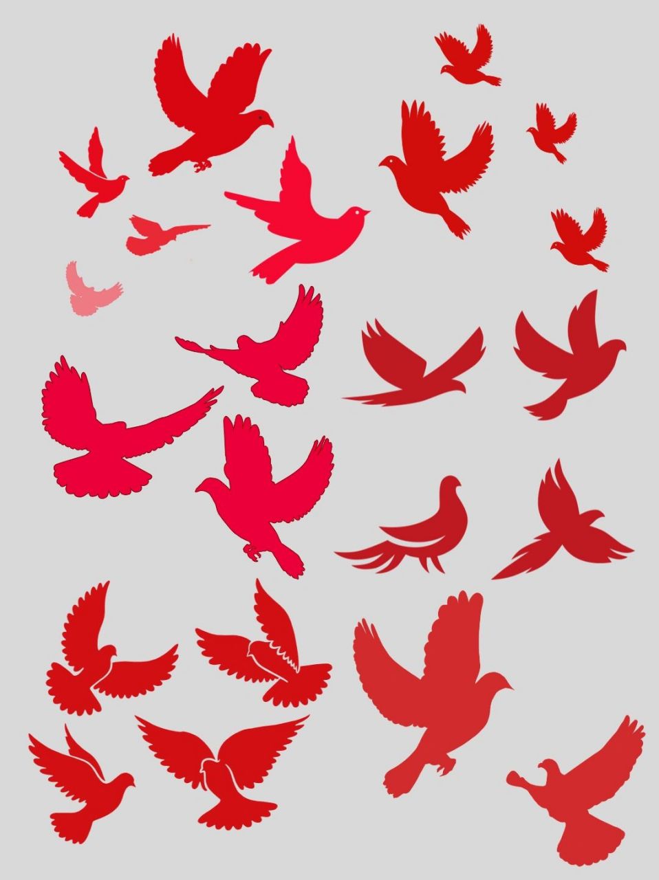 素材|和平鸽手绘卡通剪纸免抠png|世界和平 92 和平鸽是和平,友谊