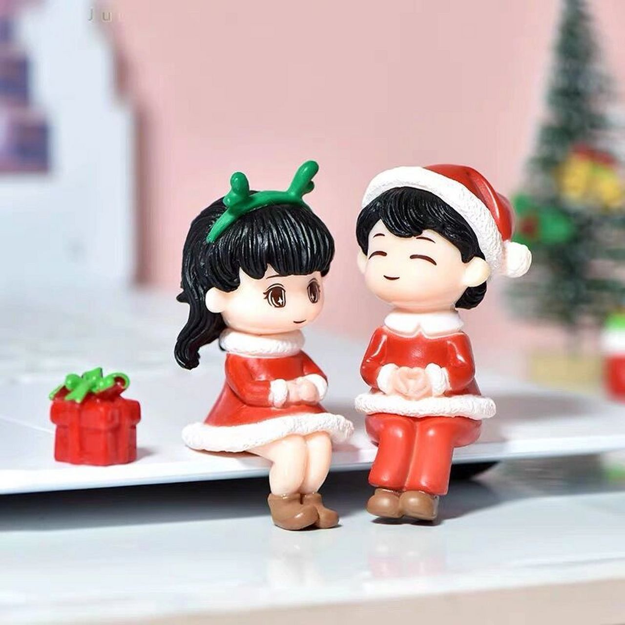 圣诞情侣公仔 圣诞节的时候,没有对象咋办,买一半9898#圣诞节