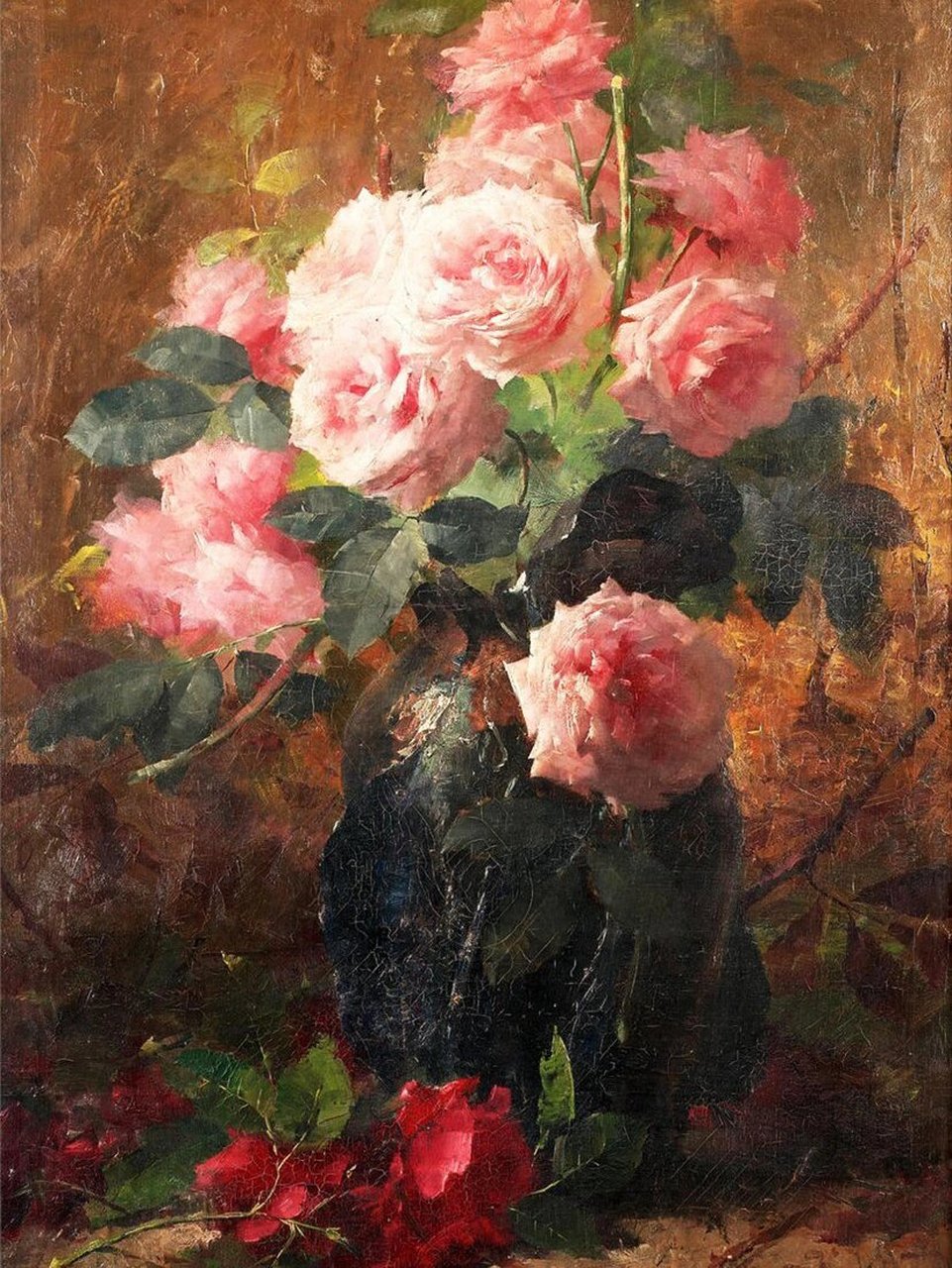 玫瑰花油画欣赏 油画花卉篇