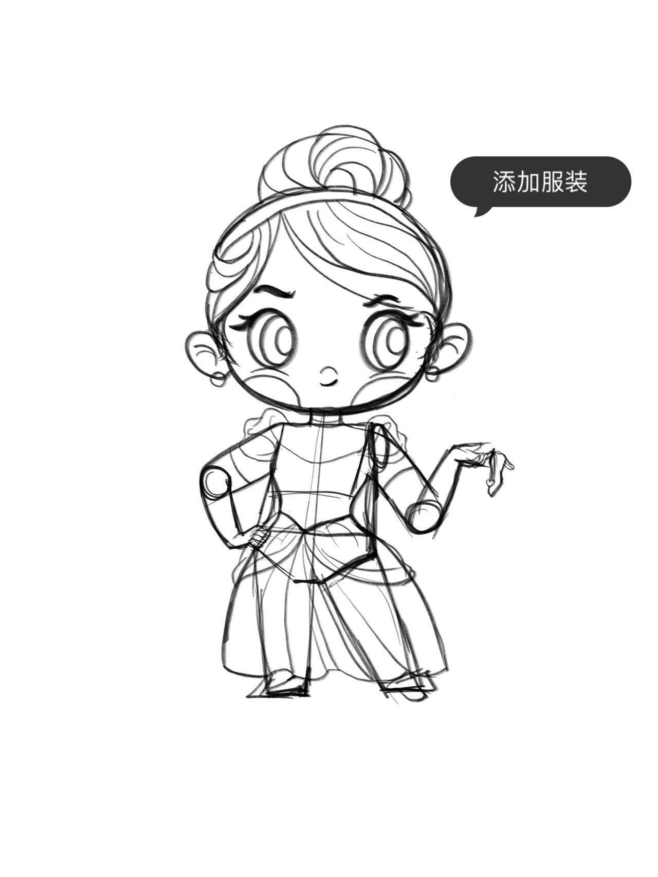 灰姑娘cinderella|附手绘过程图 我来更新啦  继续画我的q版迪士尼