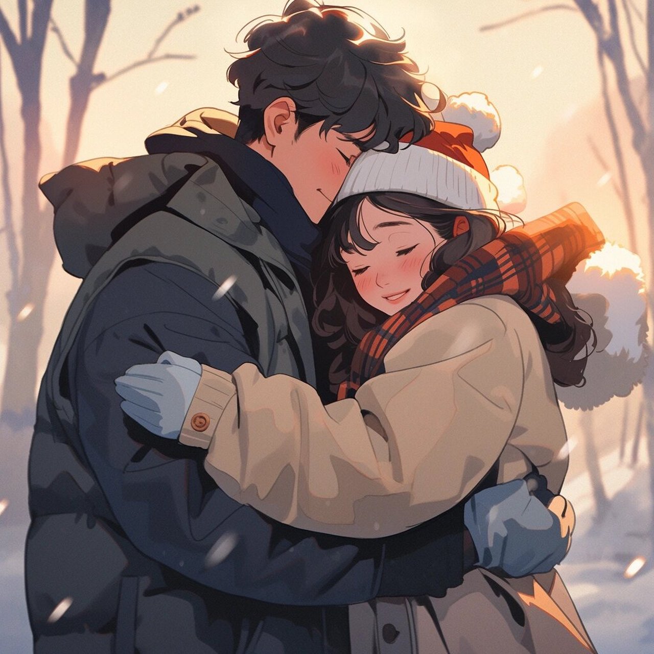 拥抱图片 💕亲们,我来分享一组超暖心的拥抱图片啦!