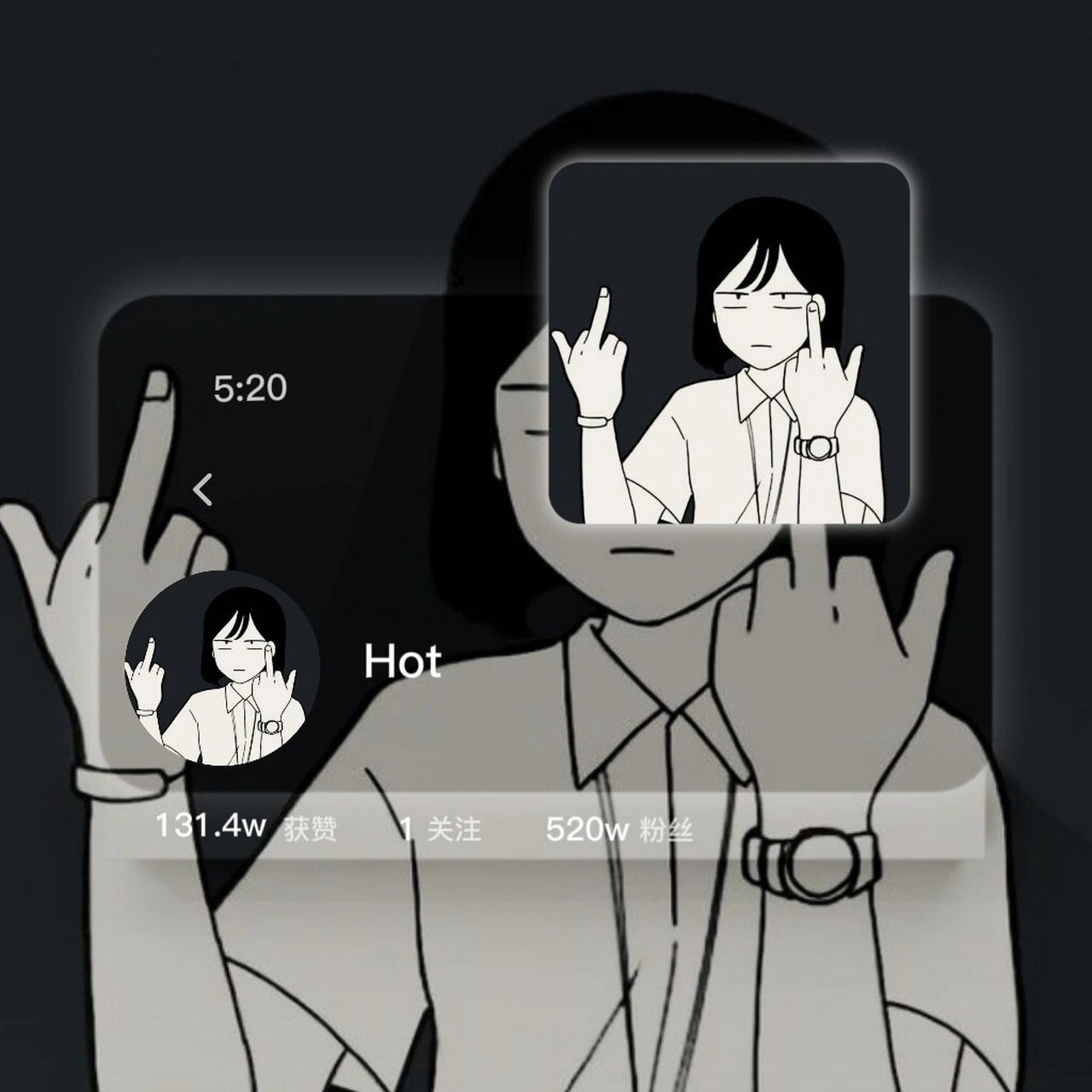 国际通用手势头像