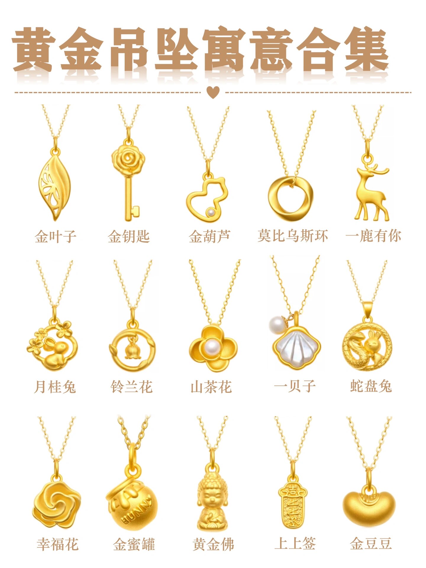 9215吐血整理|黄金吊坠的寓意大合集