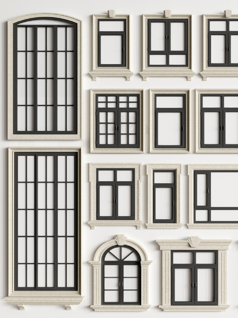 窗户|平开窗|落地窗|欧式窗户设计组合           	 让建筑拥有灵魂