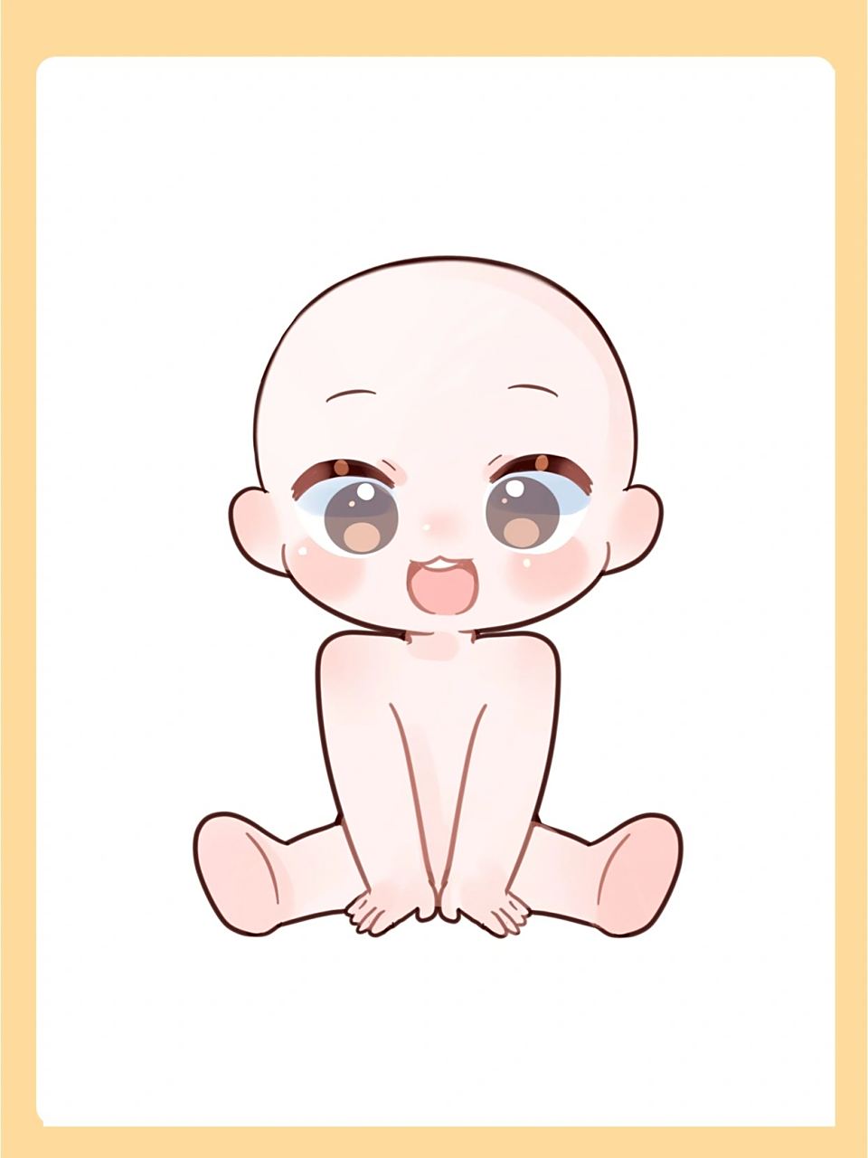 绘画素材|超萌q版人物常见坐姿模板合集!