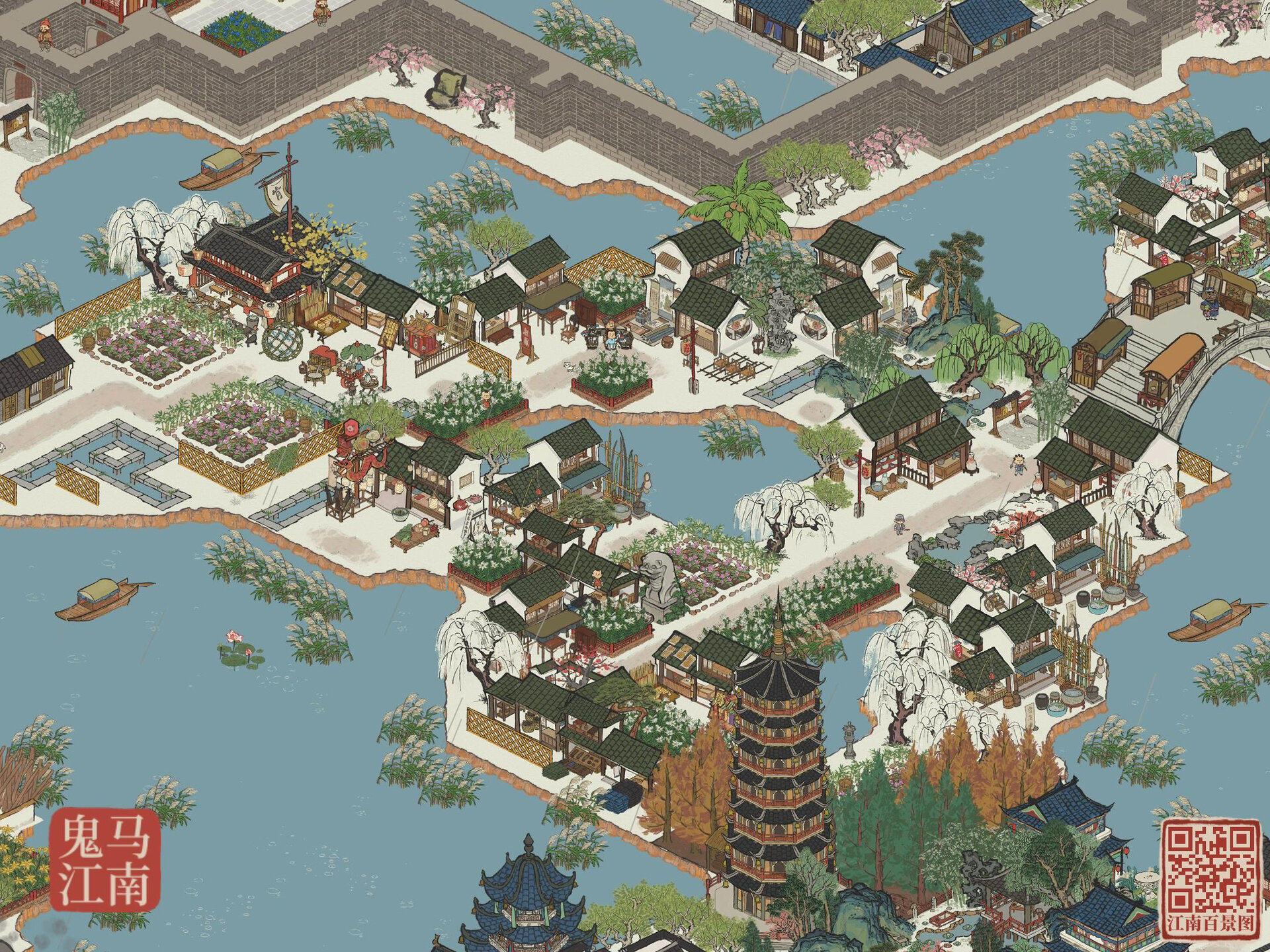 江南百景图 苏州府布局 挣钱商业街