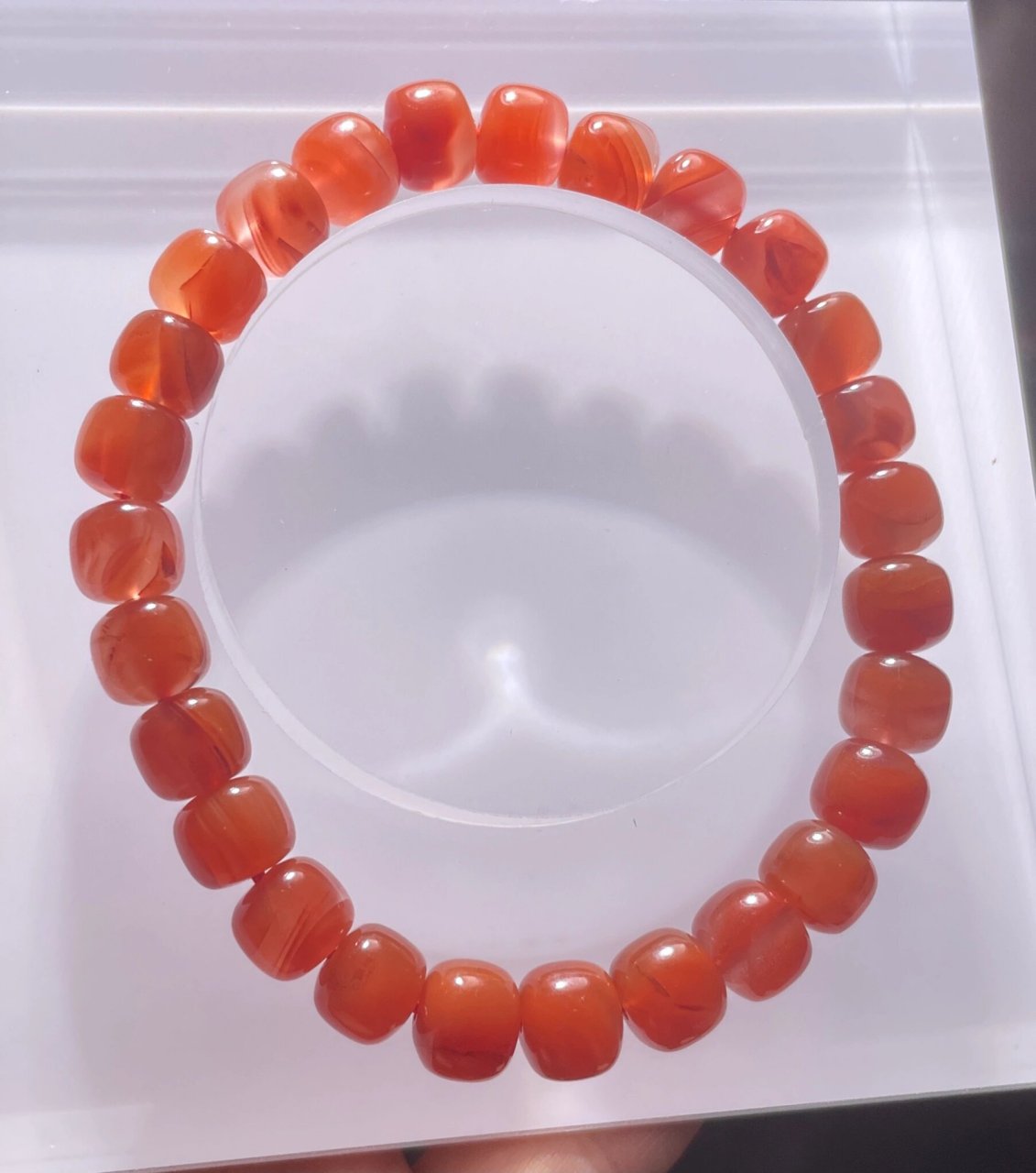 天然川料冰飘南红手串 8.