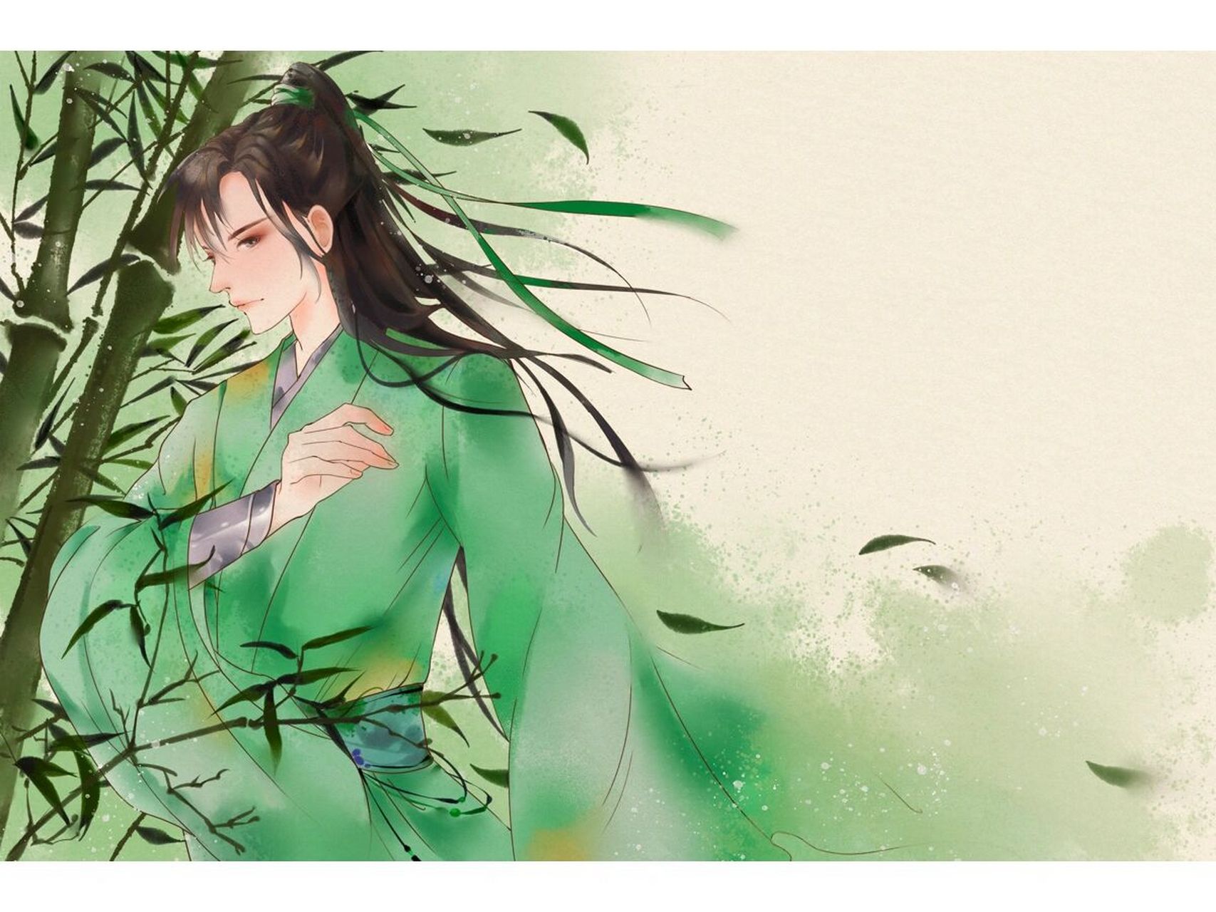 古风人物|梅兰竹菊|花中四君子拟人插画分享 96梅花象征着坚韧不拔