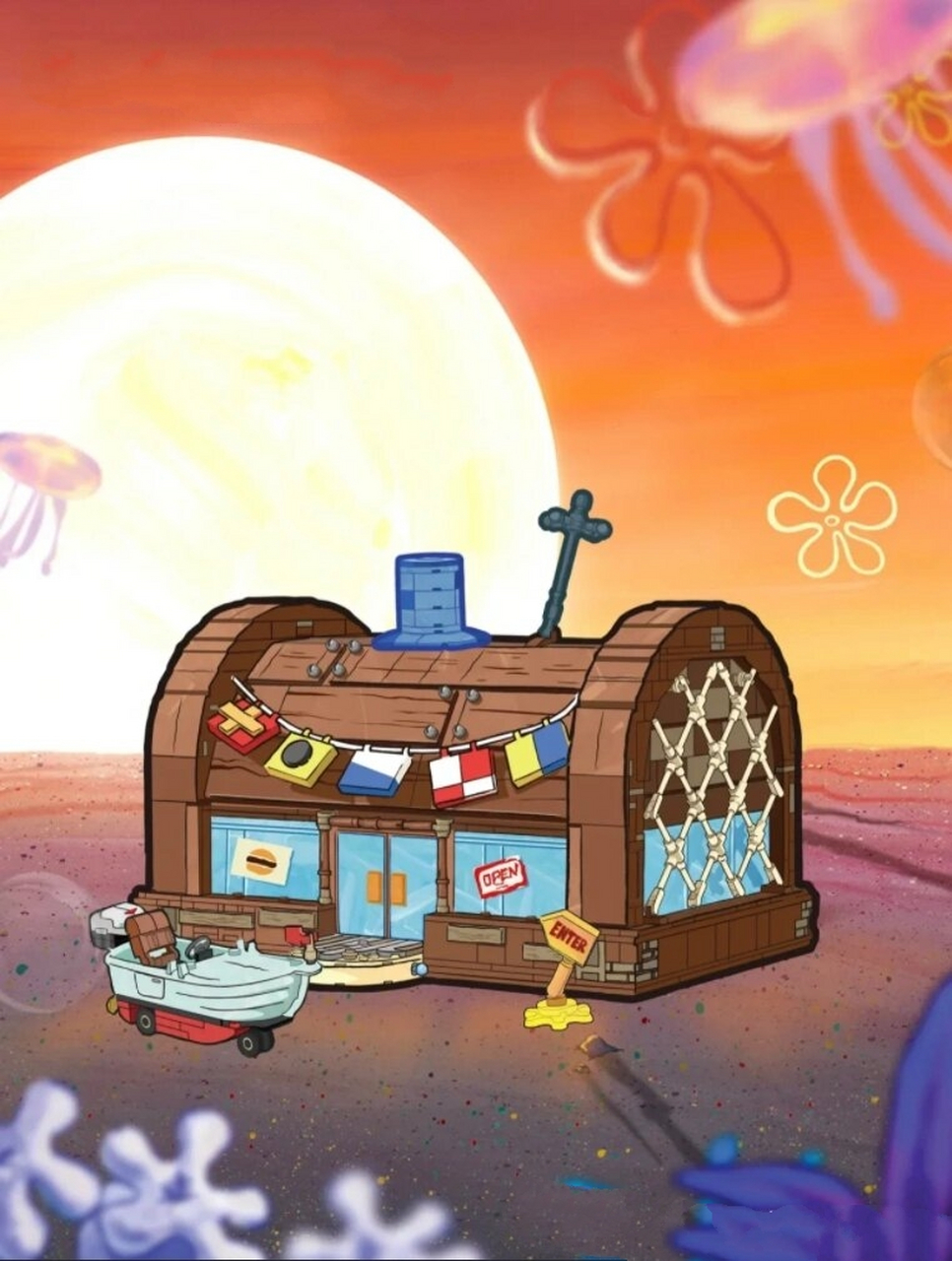 积木情报丨海绵宝宝正版授权蟹堡王餐厅 国产积木新品情报 正版授权