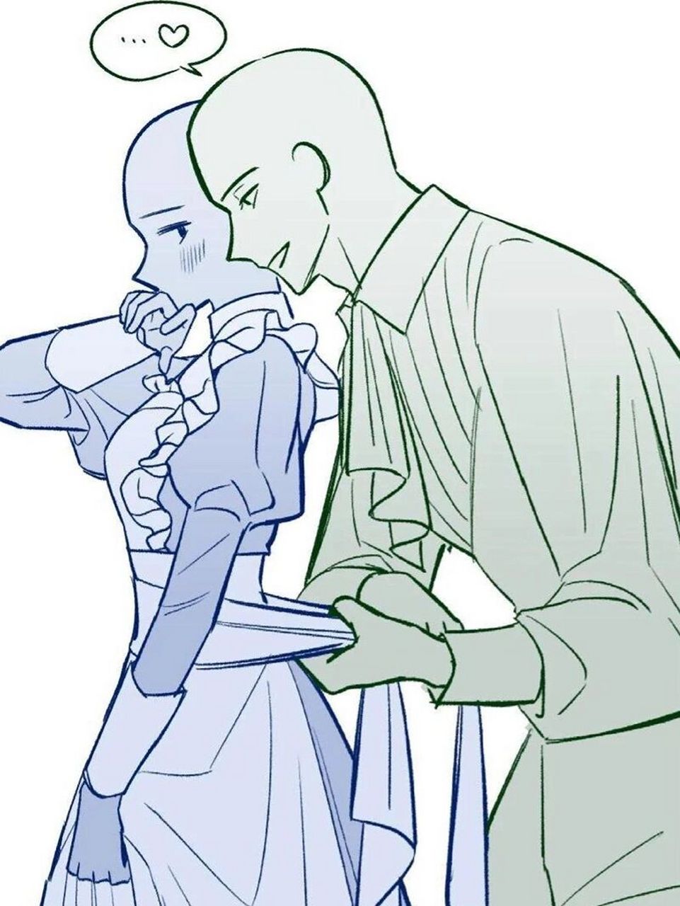 绘画素材丨角色女仆互动素材模板7515 今天给大家带来一个女仆