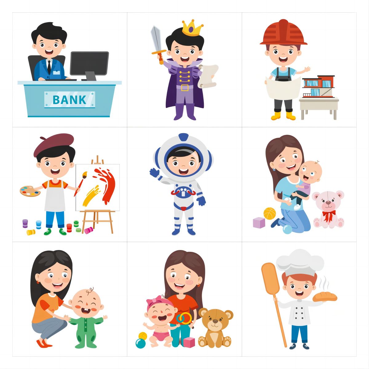 各类卡通职业人物素材