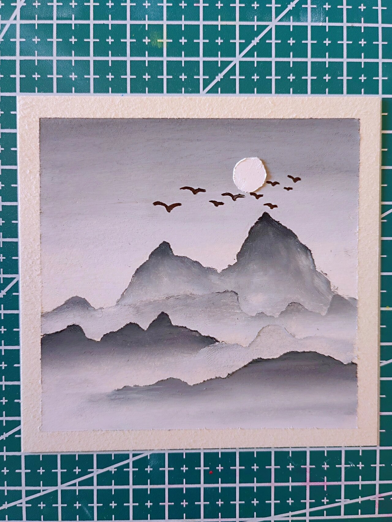 教你用简单的黑白灰画有意境的风景画