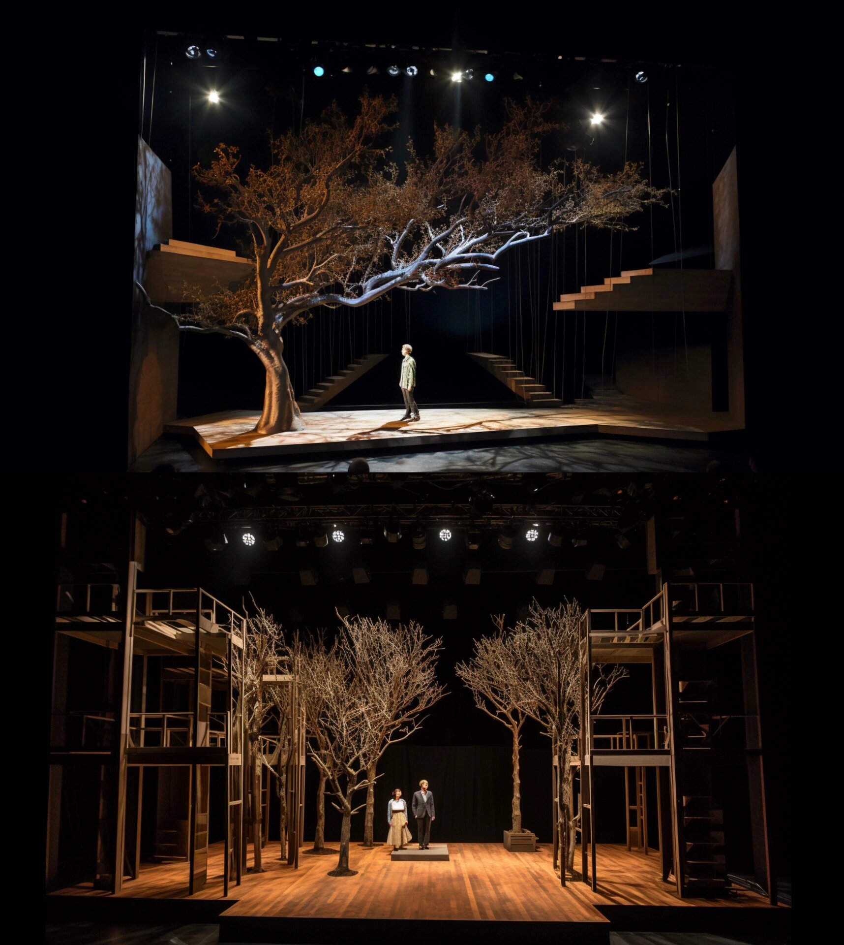 话剧《榆树下的欲望》 舞台效果图