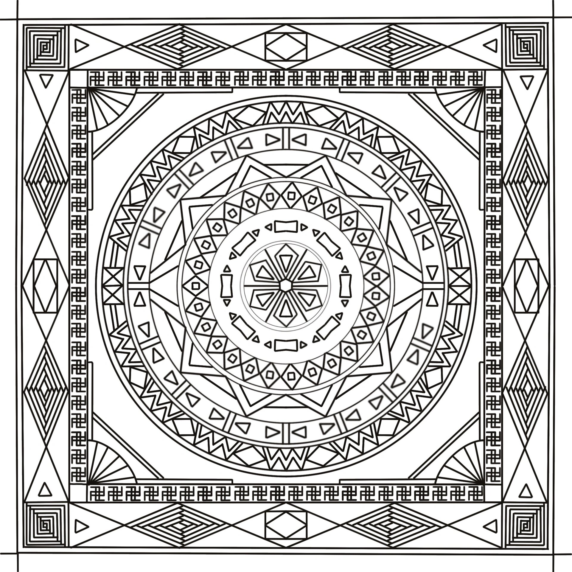 西兰卡普线稿来啦