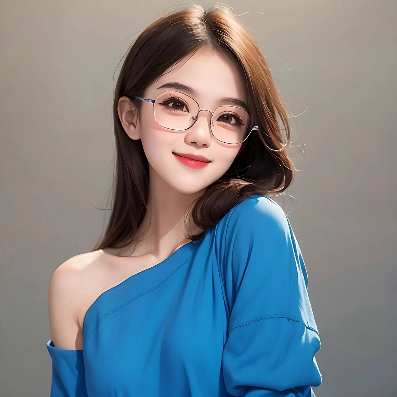 你们要的戴眼镜的女生头像来喽