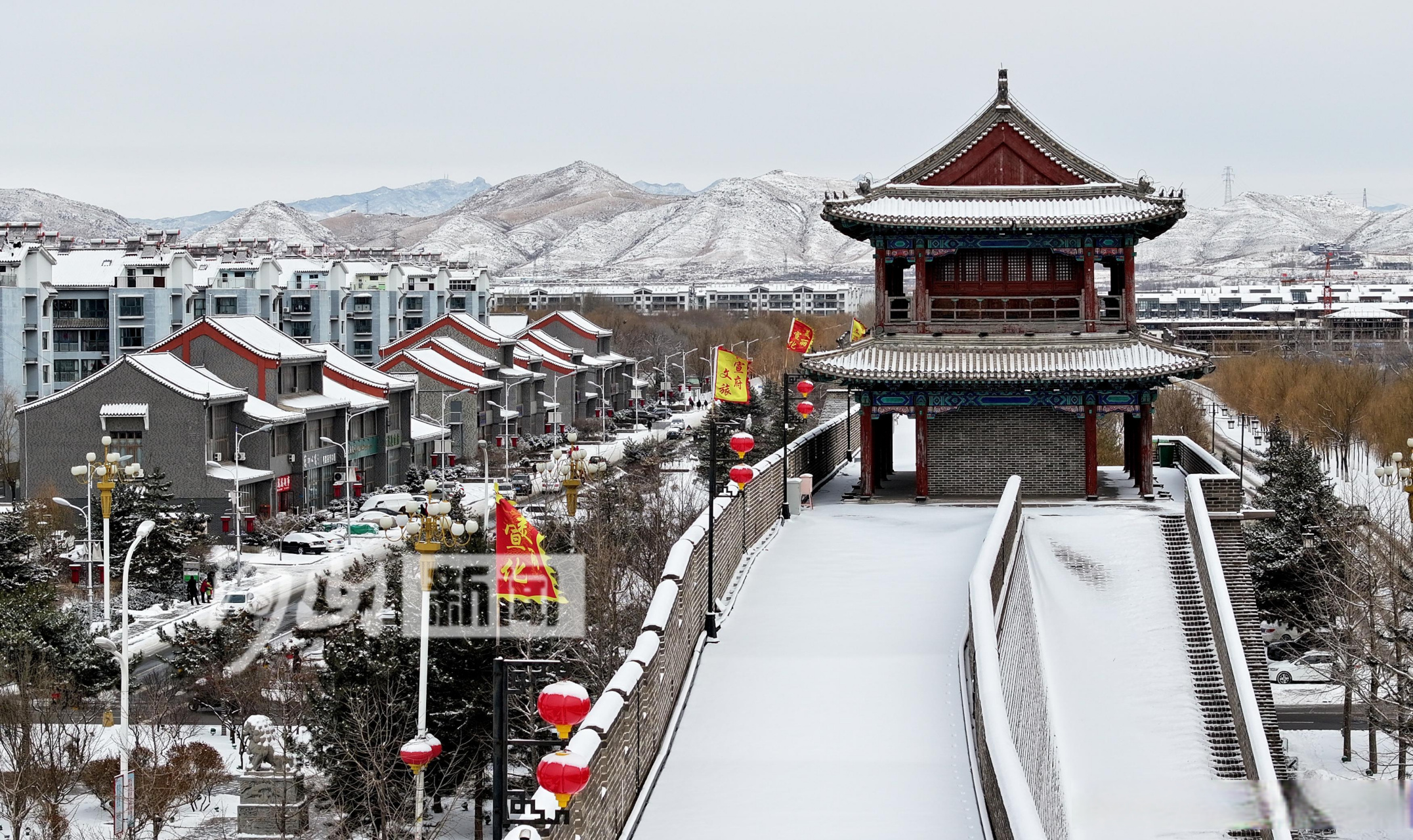 宣化雪景图片