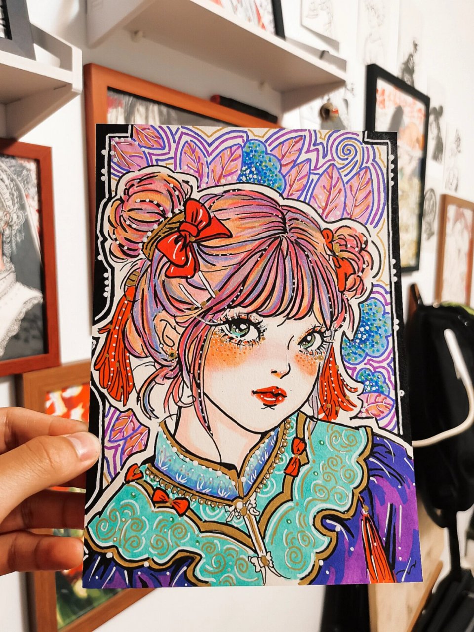 马克笔 口红 手绘 九月首彩哈哈,前段好忙 终于有空画画啦!