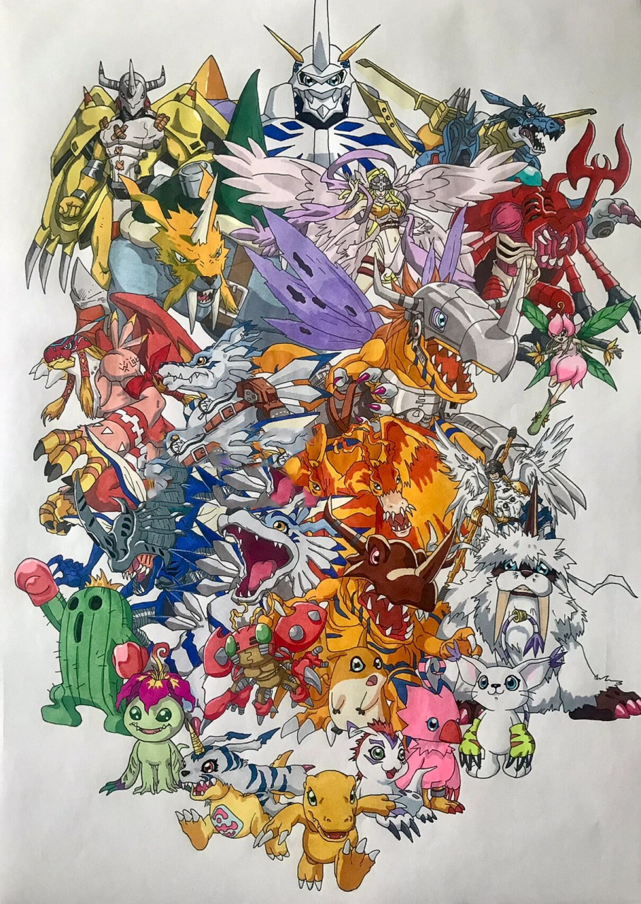 继上次的宝可梦之后的数码宝贝初代,有遗漏的角色(神圣天使兽)这次