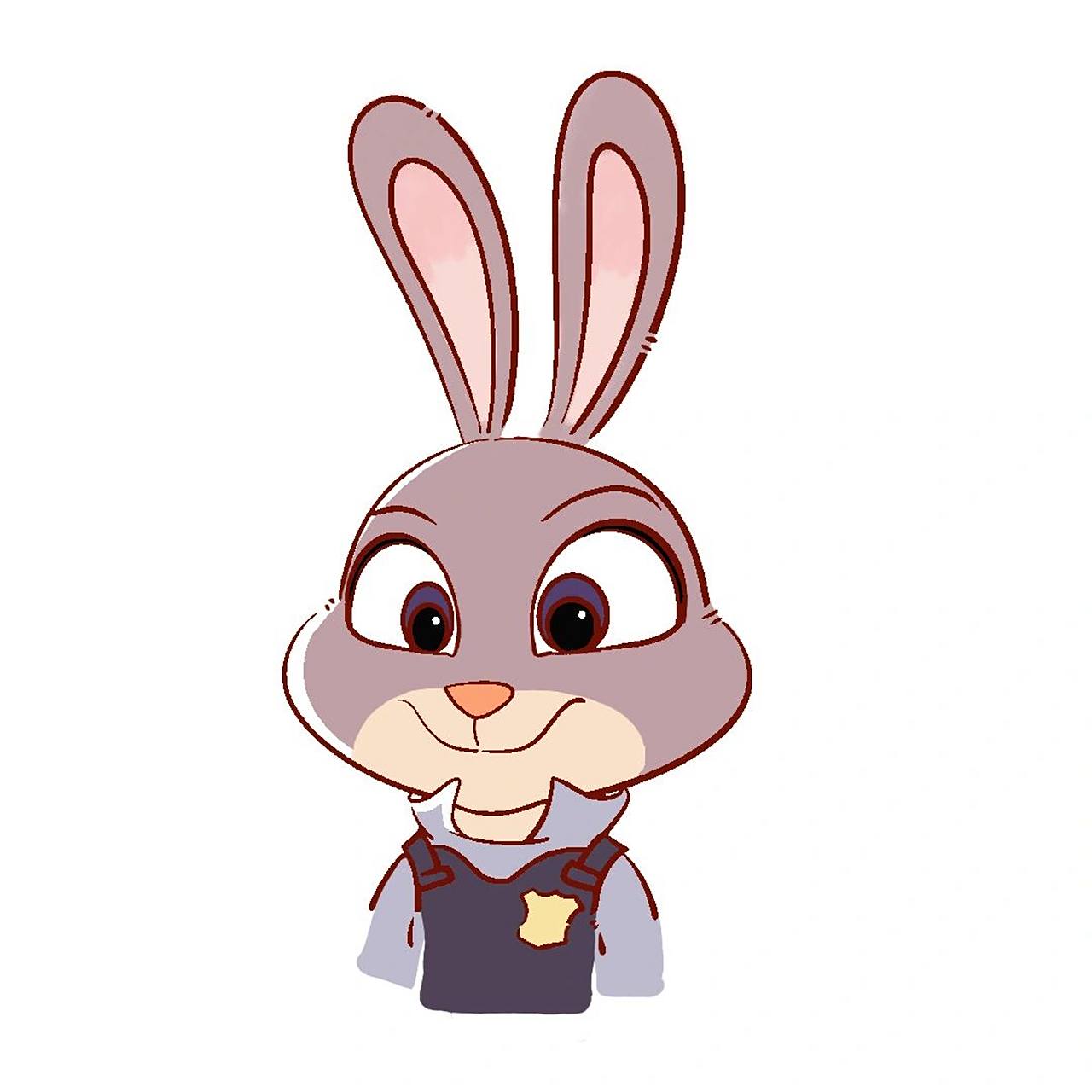 疯狂动物城92朱迪‖简笔画教程‖内附色卡 92我真的太爱尼克和