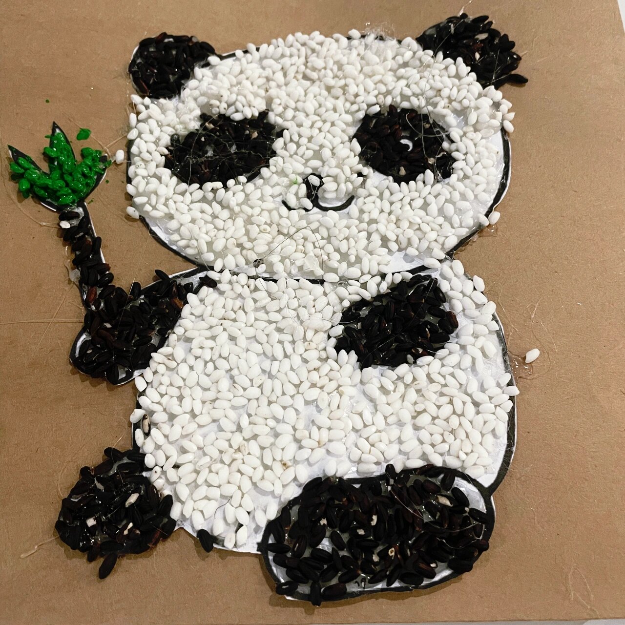 十几分钟搞定幼儿园作业——种子贴画