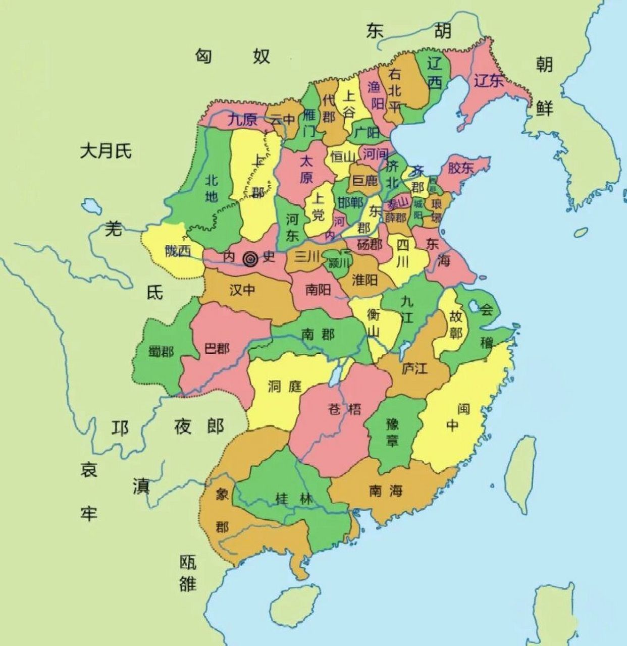 秦朝七国地图全图图片