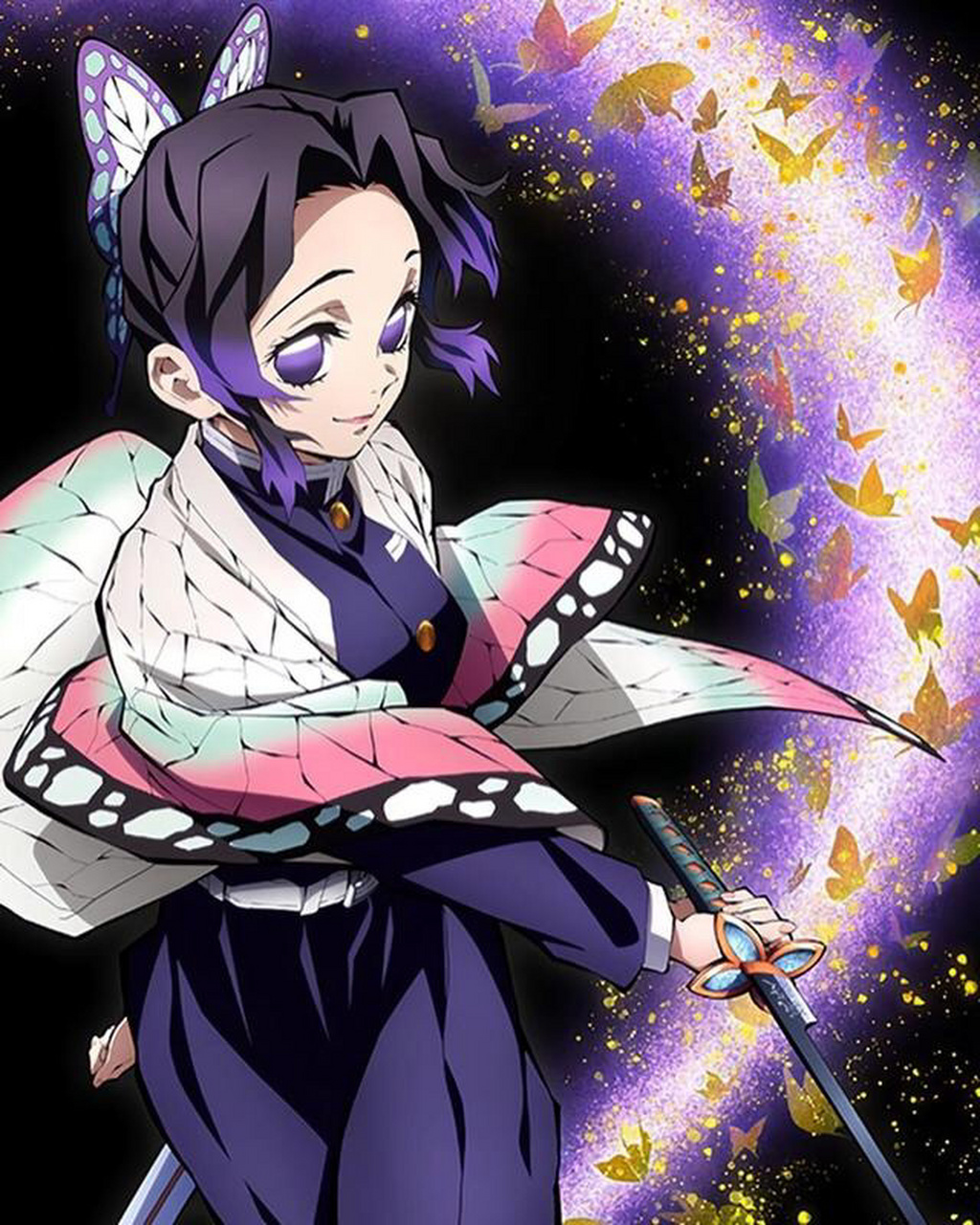 蝴蝶忍官方壁纸 谁能拒绝这么美腻的蝴蝶姐姐呢,期待花街与无限,希望