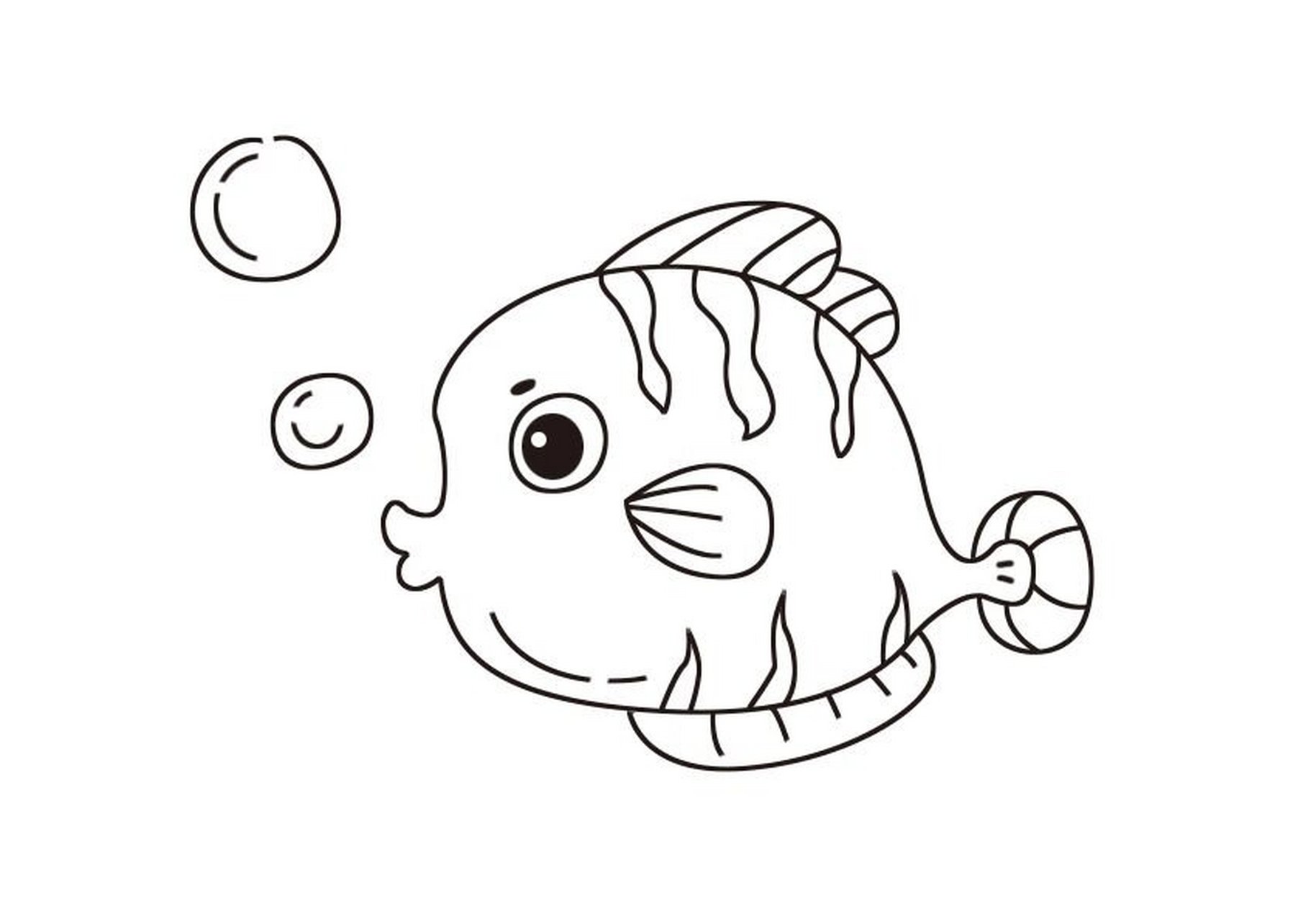 小鱼吐泡泡图片儿童画图片