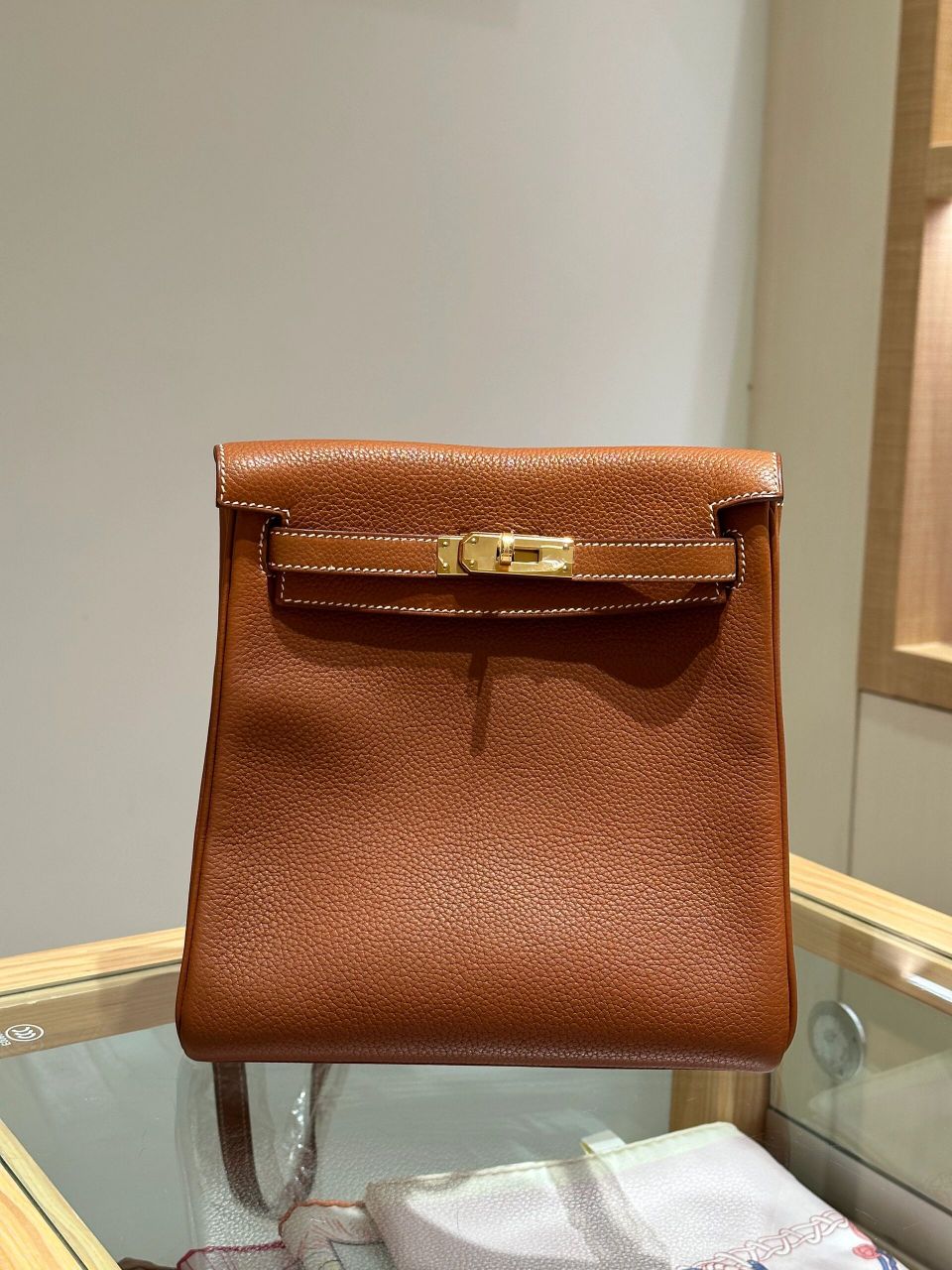 爱马仕罕见福宝马鞍kelly ado双肩背包94 96kelly ado 福宝马鞍皮