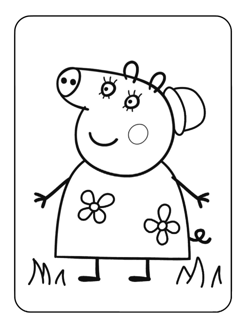 97孩子最爱的小猪佩奇涂色素材|120张 全素材可打印,有小猪佩奇