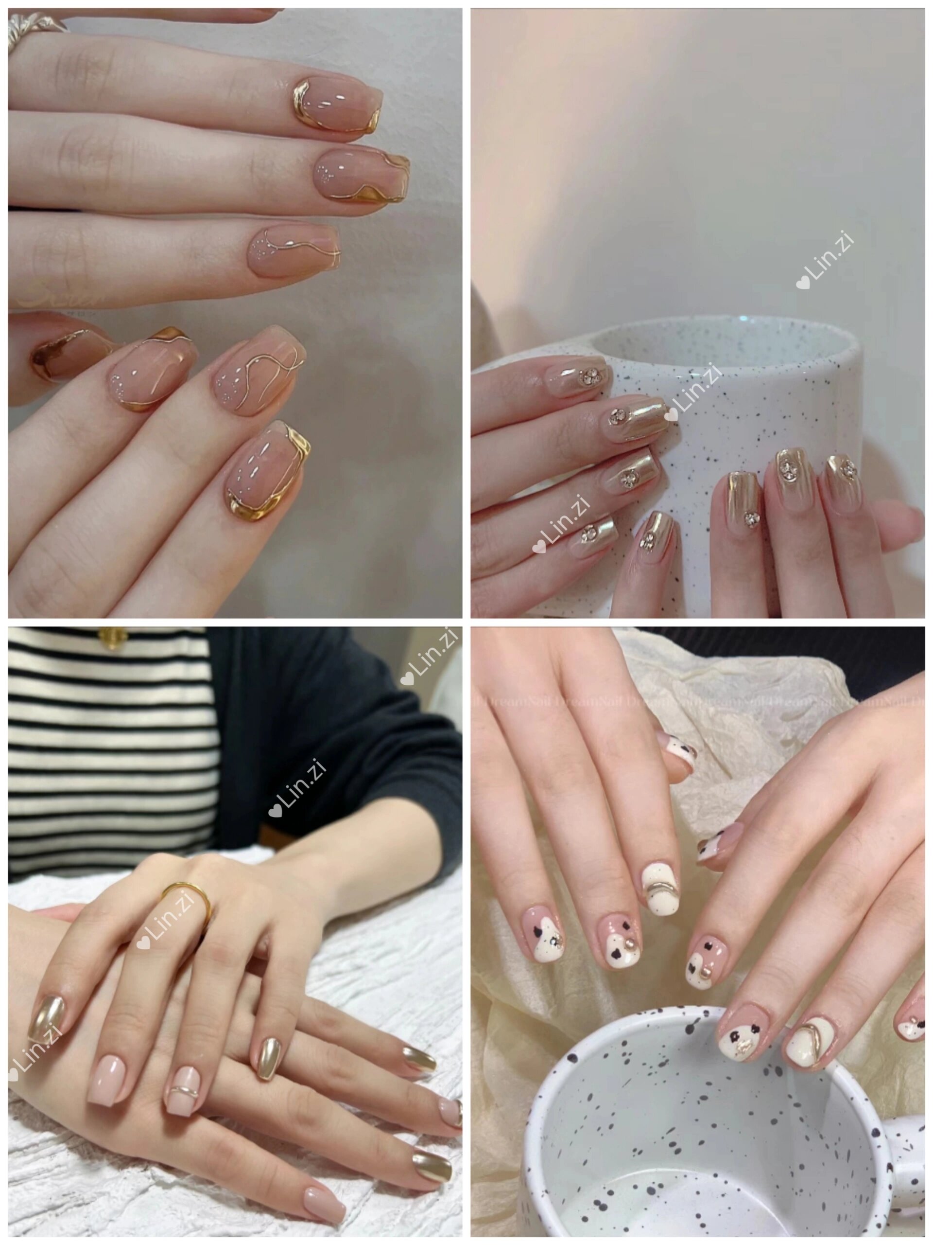 高级感拉满的镜面魔镜粉短款美甲合集 甜辣女孩必入 不想延长的宝子们